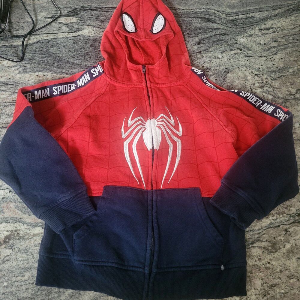 Marvel Spiderman hooded zip up size 7